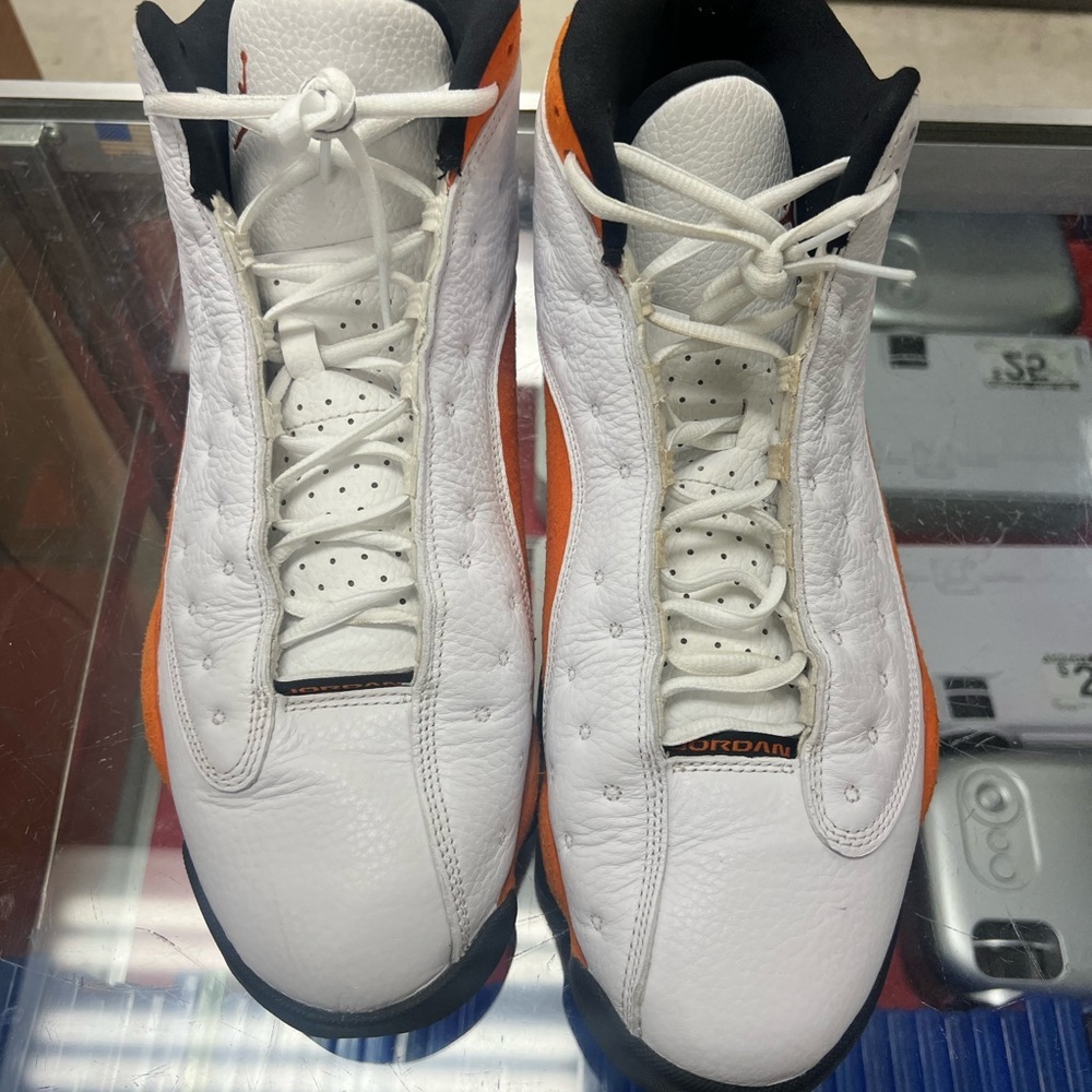 Jordan Athletic Shoes White and Orange Nike Air Jordan Retro 13 Star Fish Sz 14 - Picture 7 of 7